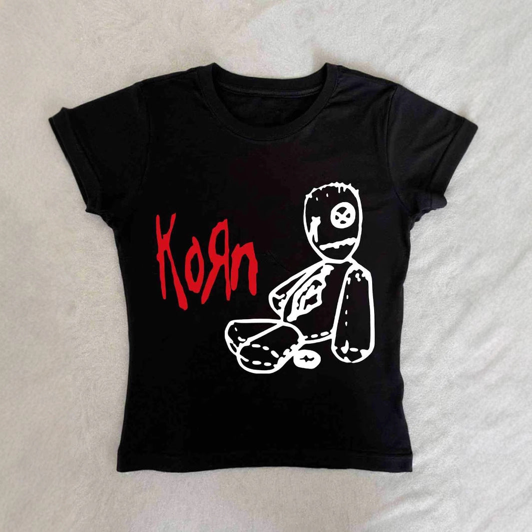 Damen T-Shirt mit kreativem Grafikdesign und lässigem Schnitt EB