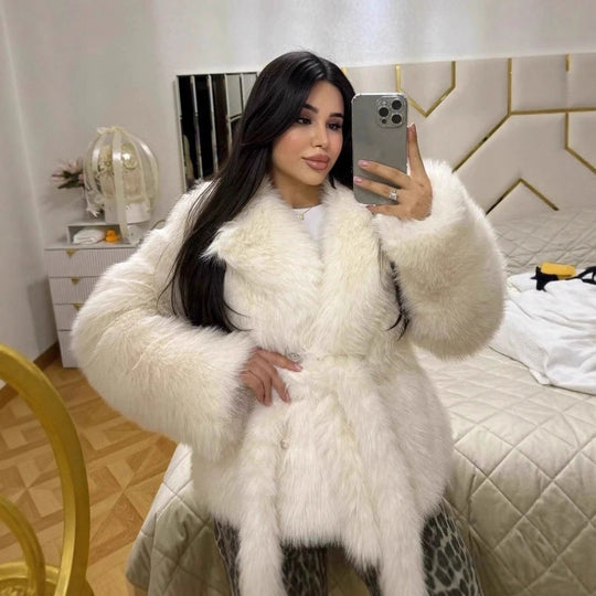 Damen Eleganter Trend-Faux-Fur-Bolero EB