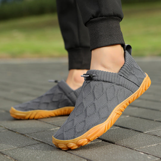 Damen bequeme Slip-On Laufschuhe mit strapazierfähigem Obermaterial und rutschfester Sohle EB