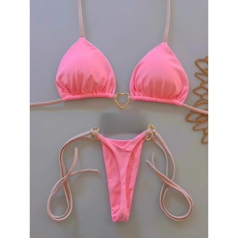 Damen Triangel-Bikini mit Herz-Detail EB