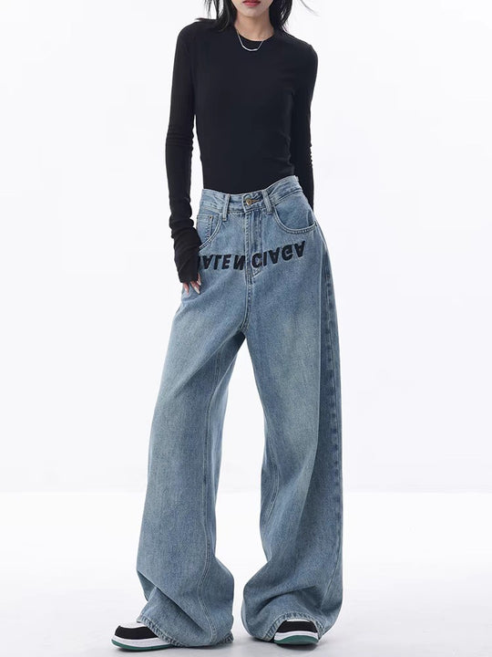 Damen Weite Jeanshose EB
