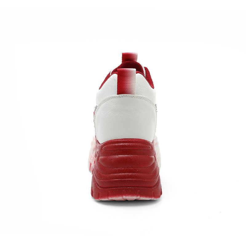 Damen Sportliche Glitter Sneakers mit trendiger Plateausohle EB