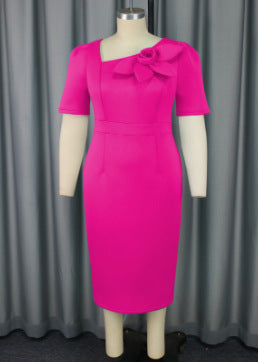 Damen Elegantes Etuikleid mit floralem Detail EB