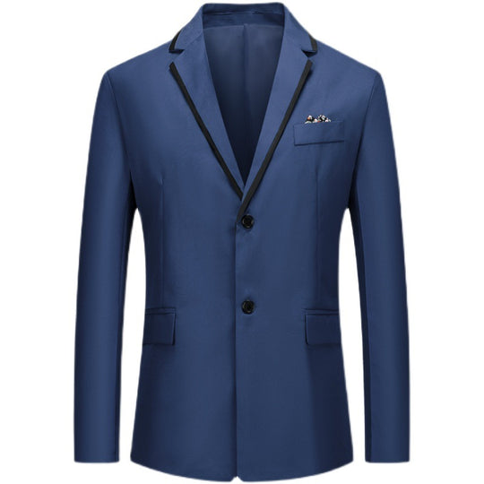Herren eleganter smoking blazer mit kontrastierenden Details und praktischen Taschen EB