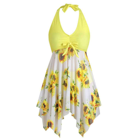 Damen Strandkleid mit verspieltem Blumendesign EB