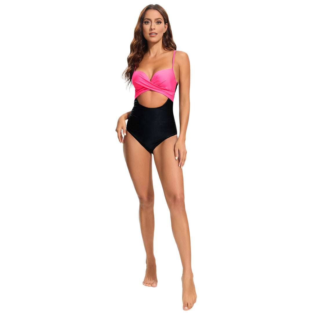 Damen Modischer Einteiler Badeanzug mit Cut-Out-Details EB