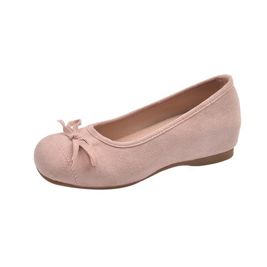 Damen Ballerinas mit dekorativem Schleifendetail und hochwertiger Fleeceaussensohle EB