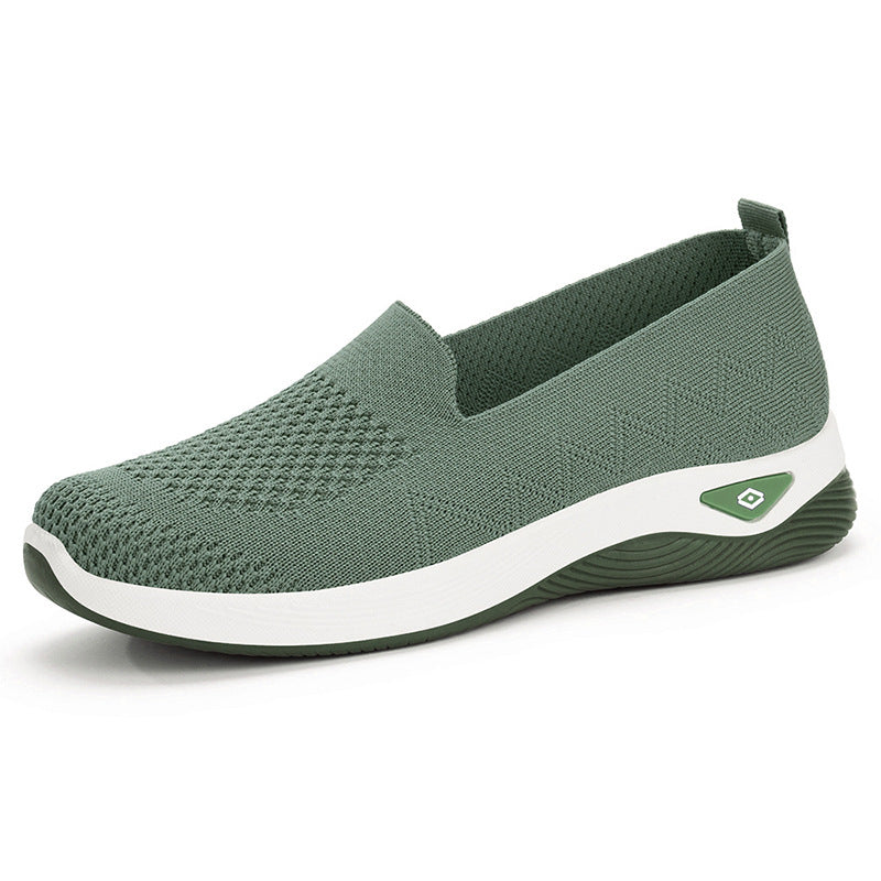 Damen Sportliche Slip-On Schuhe mit flexibler Sohle und atmungsaktivem Obermaterial EB
