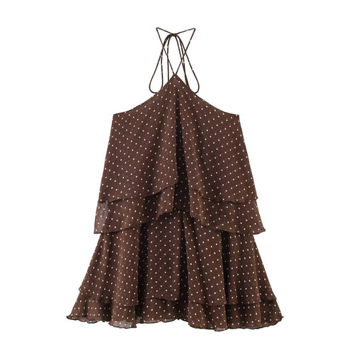 Damen Sommerkleid mit voluminösen Rüschendetails und tiefem V-Ausschnitt EB