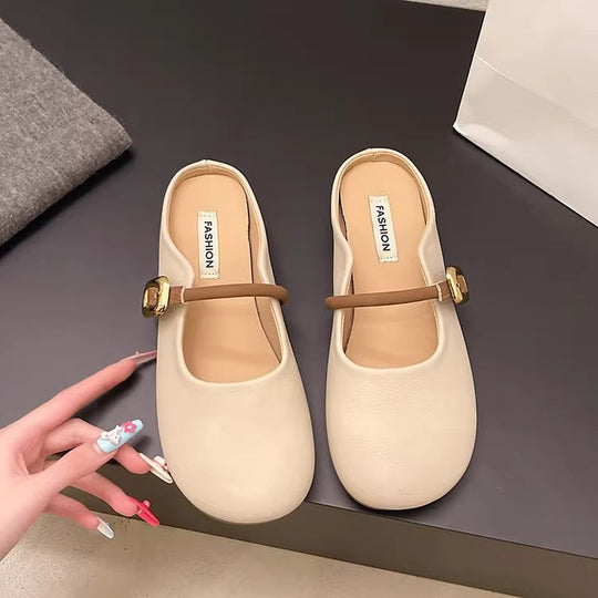 Damen Ballerinas mit verstellbarem Riemen und weichem Innenfutter EB