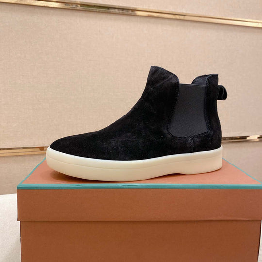 Damen Chelsea Boots aus hochwertigem Wildleder mit flexiblem Gummizug EB