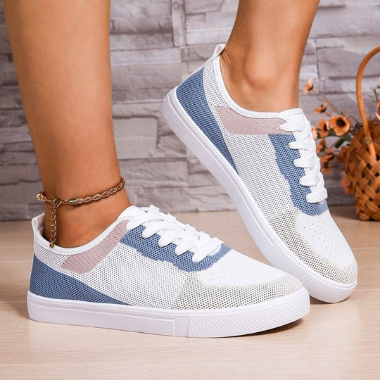 Damen atmungsaktive Sneakers mit elastischer Netzstruktur EB