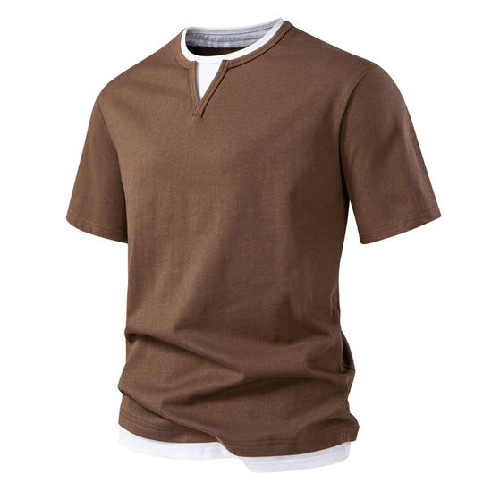 Herren Kurzarmshirt mit modernem Stehkragen EB