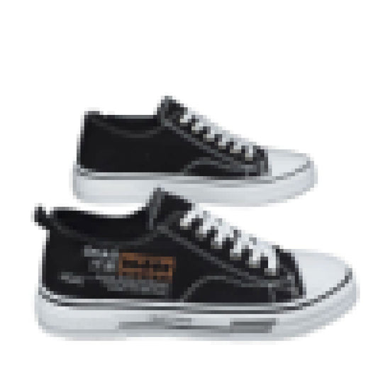 Damen Lässige Canvas-Sneaker mit beschichteter Oberfläche EB
