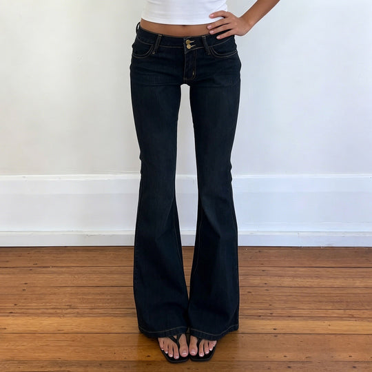 Damen Bootcut Jeans mit hohem Taillenbund und eleganter Nahtführung EB