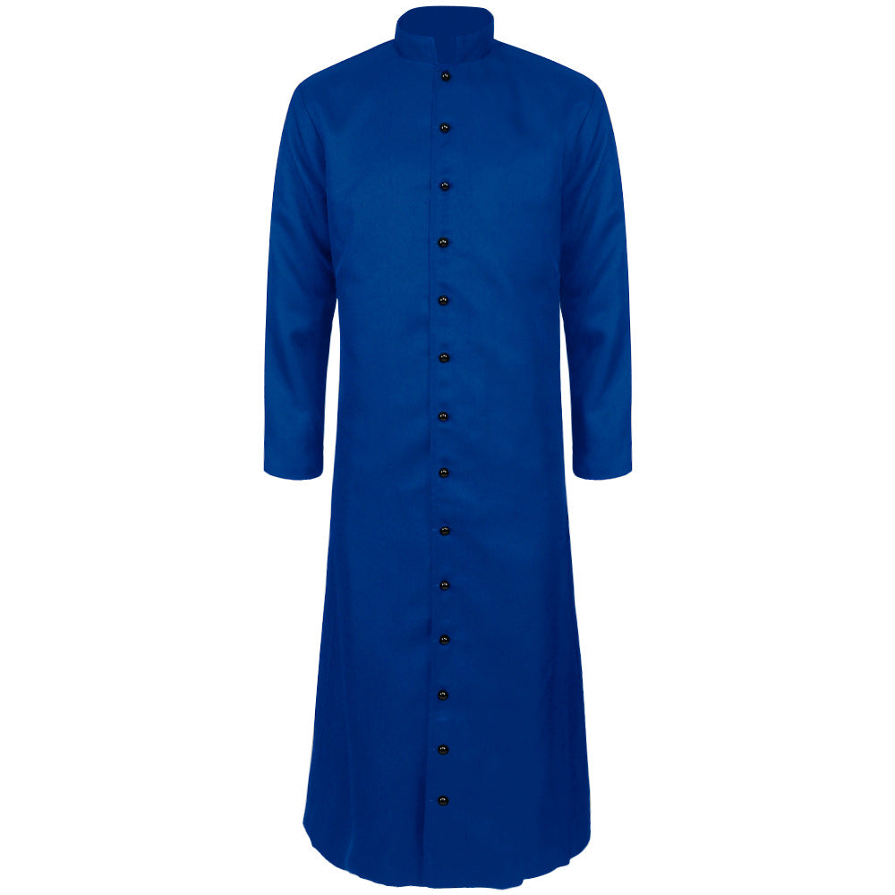 Damen nan eleganter Maxicape-Mantel mit gestuften Schultercapes und Stehkragen Eb