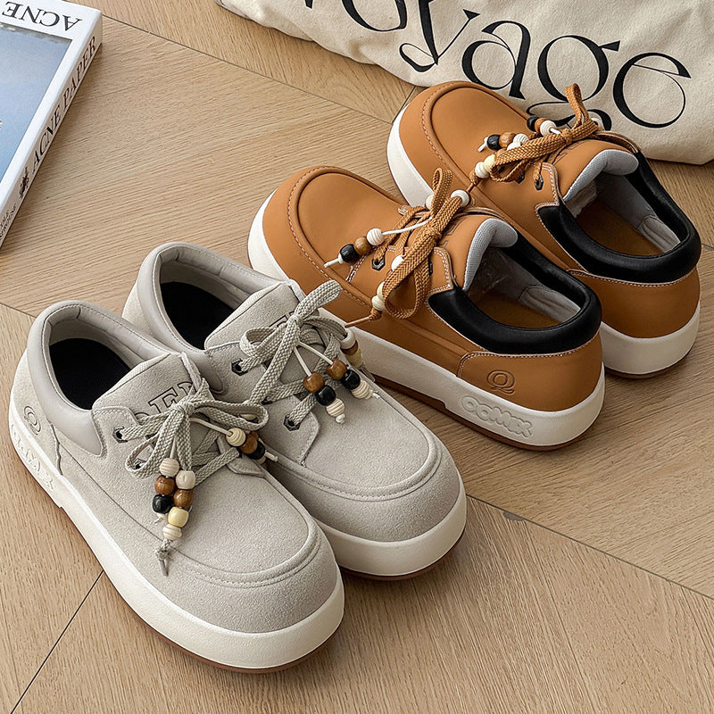 Damen modische Sneaker mit ornamentalen Schnürsenkeln EB