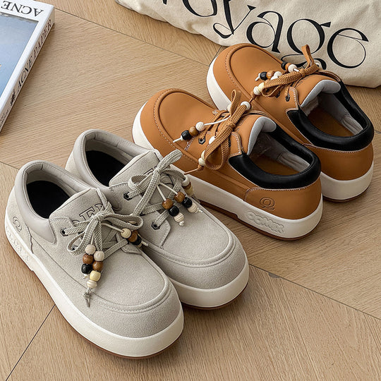 Damen modische Sneaker mit ornamentalen Schnürsenkeln EB