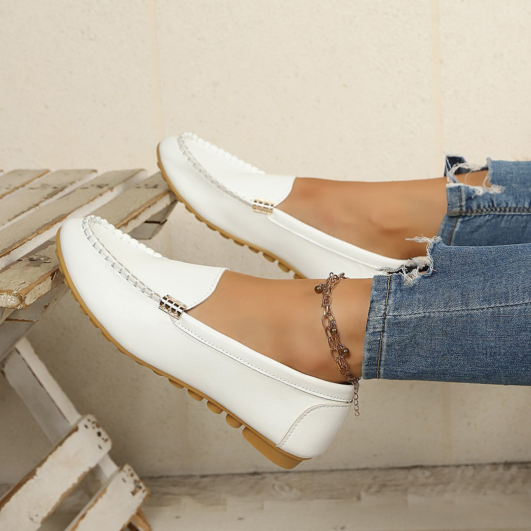 Damen Mokassins mit stilvollem dekorativem Design EB