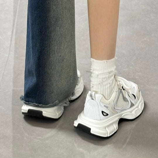 Damen Sportliche Sneakers mit atmungsaktiver Mesh-Oberfläche und dämpfender Sohle EB