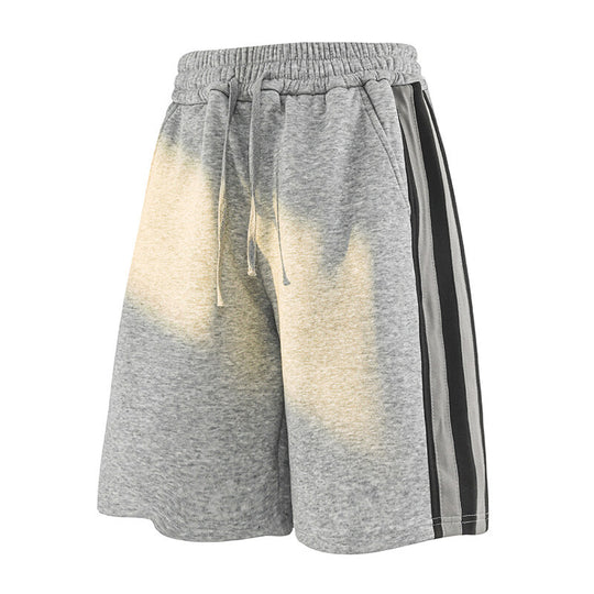 Damen Sportliche Shorts mit elastischem Bund und gestreiftem Design EB