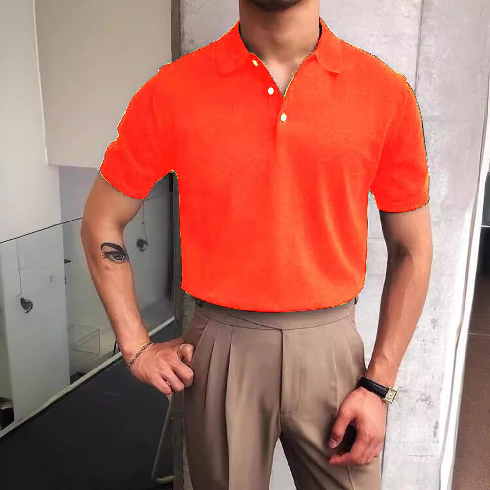 Herren nan Premium-Feinstrick-Poloshirt mit offenem Hemdkragen und dezenter Knopfleiste EB