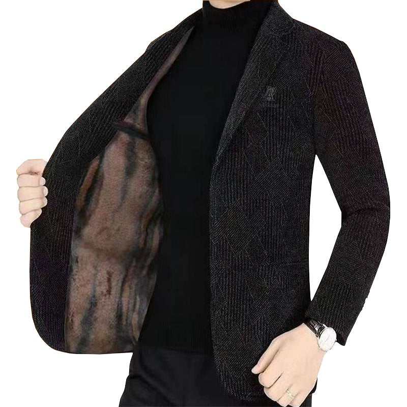 Herren Strukturierter Jersey-Sakko mit leichtem Innenfutter und schmaler Silhouette EB