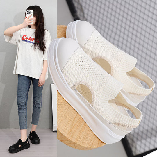 Damen Atmungsaktive Freizeitschuhe mit elastischem Schaft und rutschfester Sohle EB