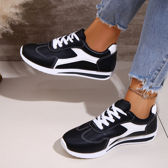 Damen Sportliche Sneakers mit modischem Kontrastdesign EB