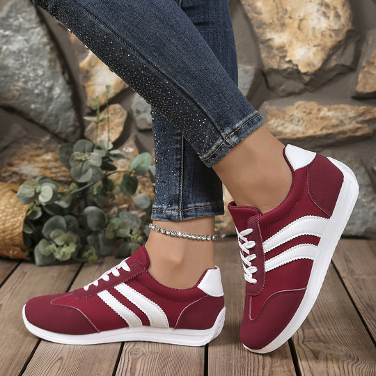 Damen Sportliche Freizeitsneaker mit praktischem Schnürverschluss EB