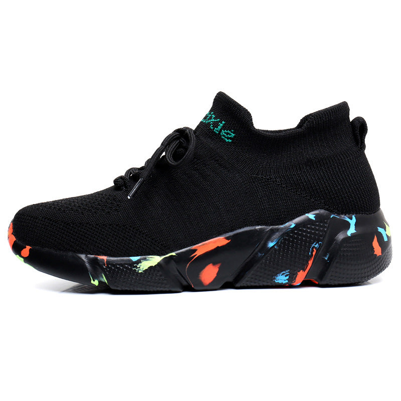 Damen Sportliche Slip-On Sneakers mit elastischem Schaft und dämpfender Sohle EB