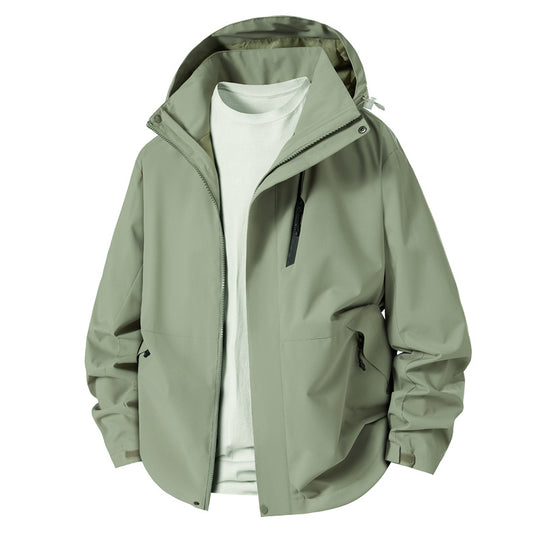 Herren technische Übergangsjacke mit verstellbarem Kapuzenrand EB