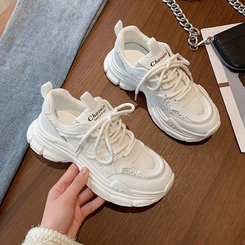 Damen Sportliche Lauf-Sneaker mit atmungsaktiver Mesh-Oberfläche und dämpfender Sohle EB