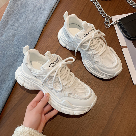 Damen Sportliche Lauf-Sneaker mit atmungsaktiver Mesh-Oberfläche und dämpfender Sohle EB