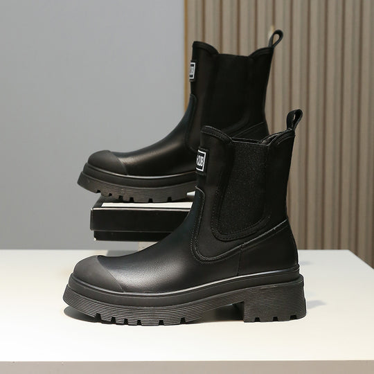Damen modische Chelsea-Stiefel mit robustem Sohlenprofil EB