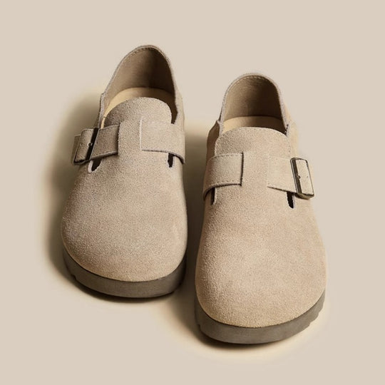 Damen Komfortable Clogs mit modischem Schnallenverschluss EB
