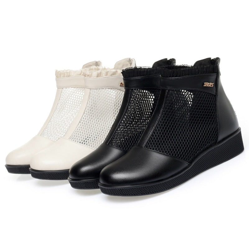 Damen Modische Stiefeletten mit atmungsaktivem Netzdesign EB