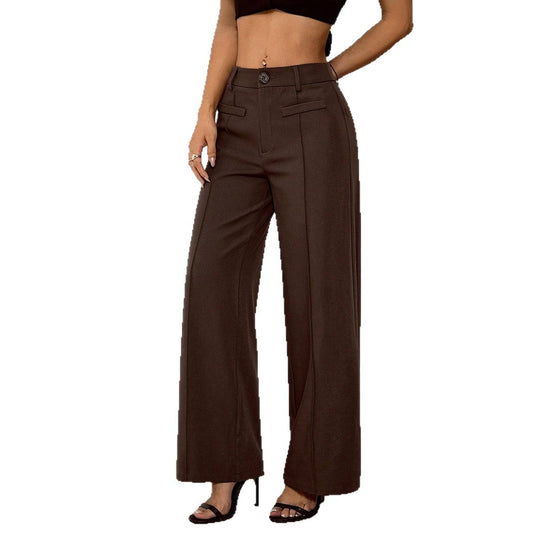 Damen Elegante weite Stoffhose EB