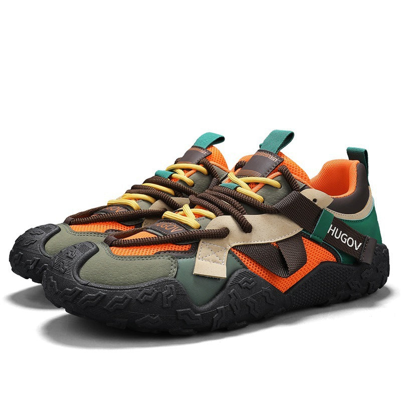 Herren Multimaterial-Trekkingsneaker mit verstärkter Zehenkappe, gepolsterter Fersenstütze und griffiger Offroad-Sohle EB