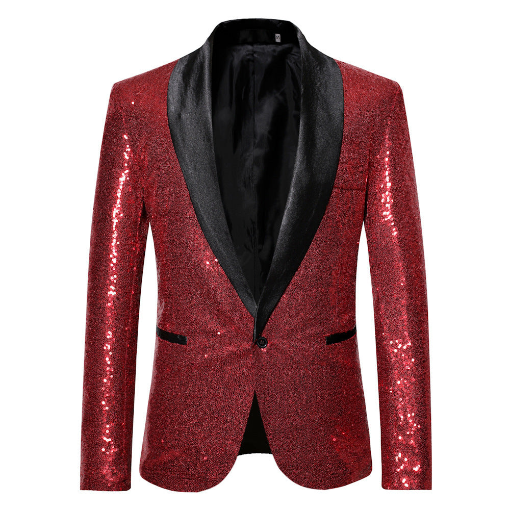 Herren eleganter Pailletten Blazer im modernen Schnitt EB