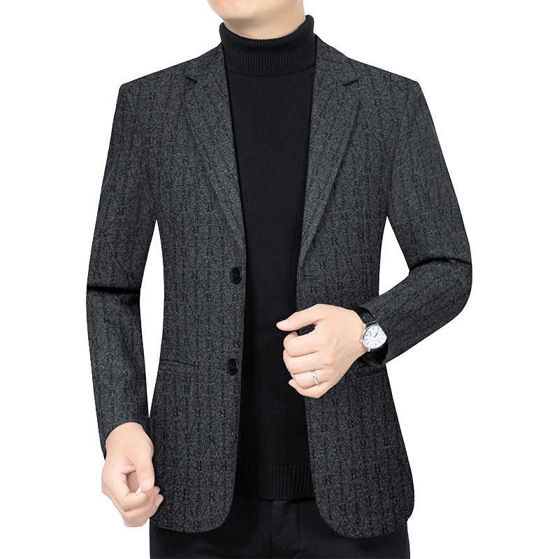 Herren Modernes Einreihiges City-Blazer mit aufgesetzten Taschen und leichter Halbfütterung EB