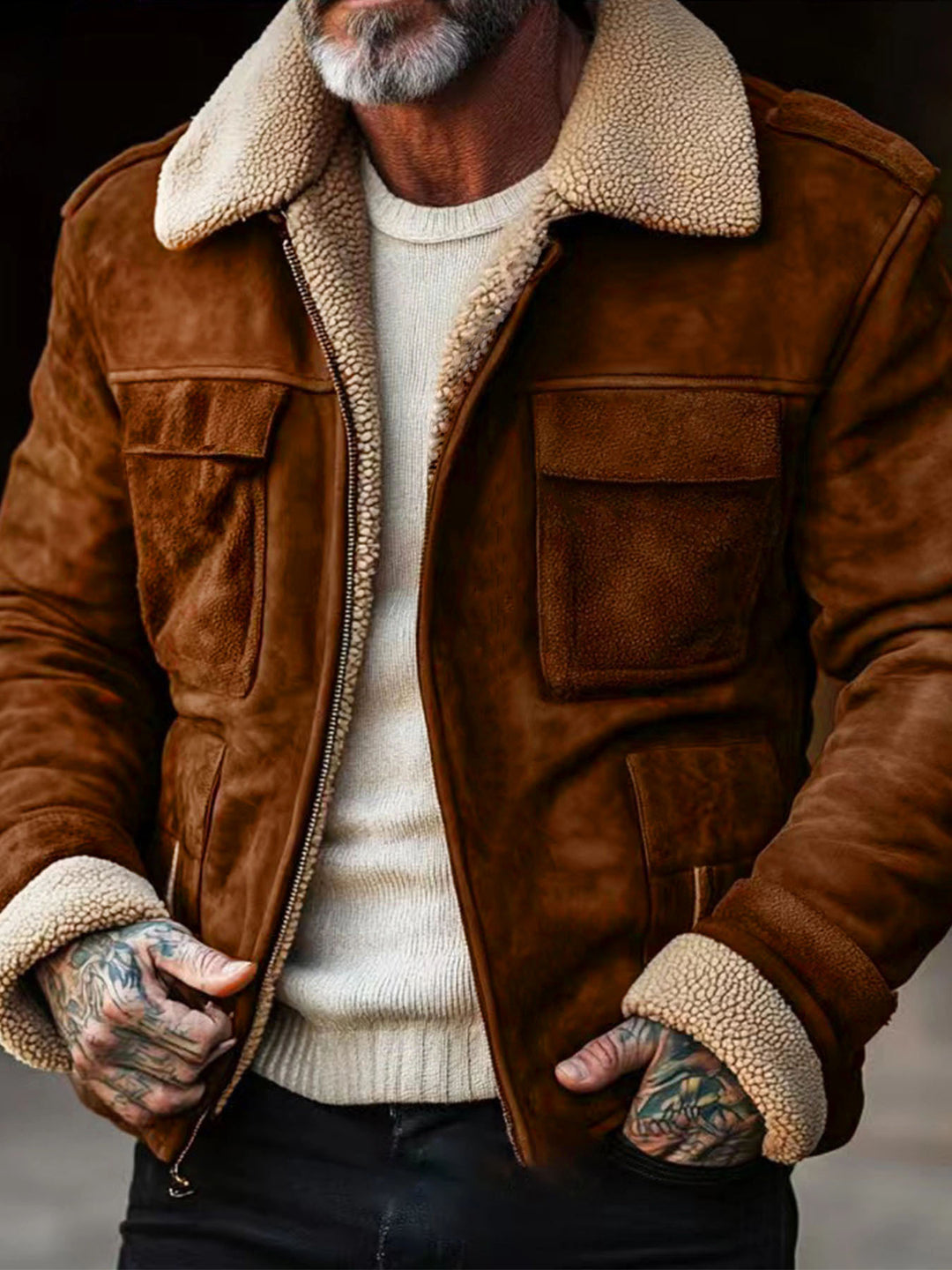 Herren Luxus Lammfell jacke EB