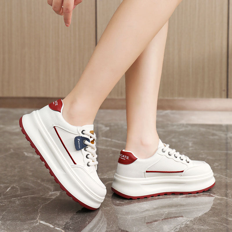 Damen modische Chunky Sneaker mit hochgezogenem Sohlenprofil und atmungsaktiver Obermaterialstruktur EB