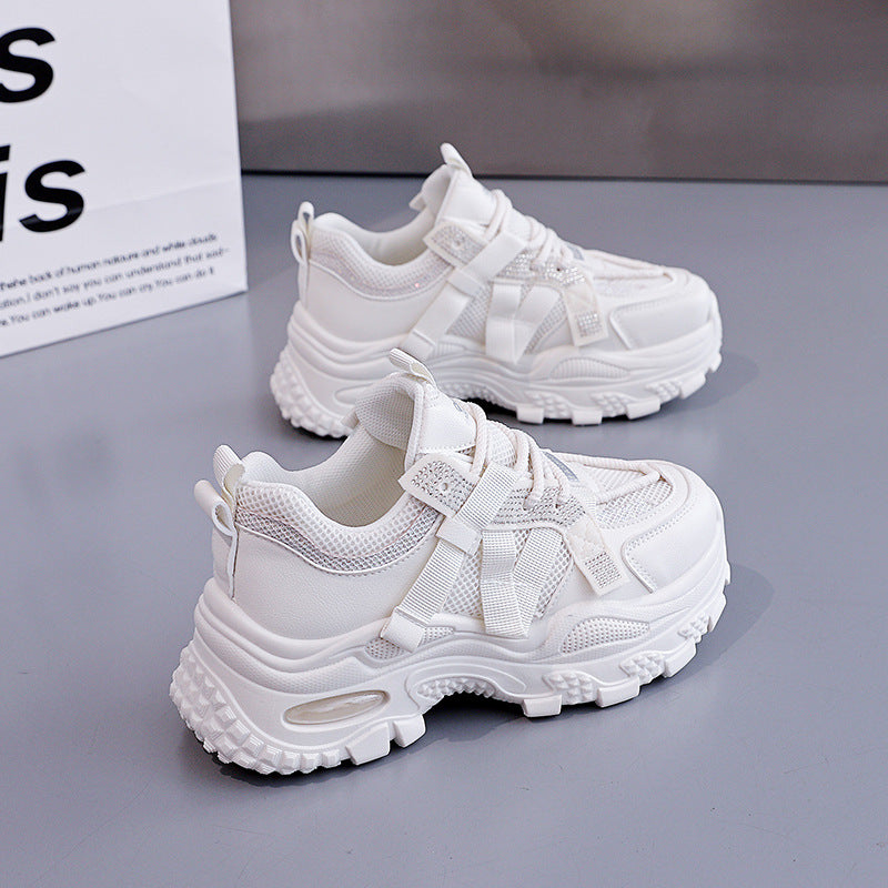 Damen Sportliche Sneakers mit atmungsaktivem Netzmaterial und stabiler Profilsohle EB