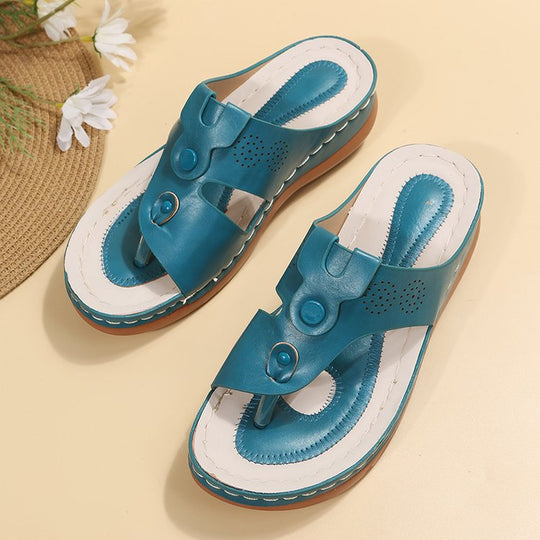 Damen Komfortable Flip-Flop Sandalen mit atmungsaktivem Design EB