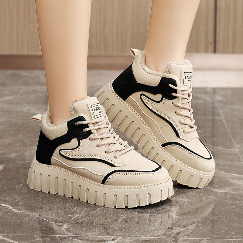 Damen warme High-Top Sneakers mit kuscheligem Innenfutter und innovativem Sohlenprofil EB