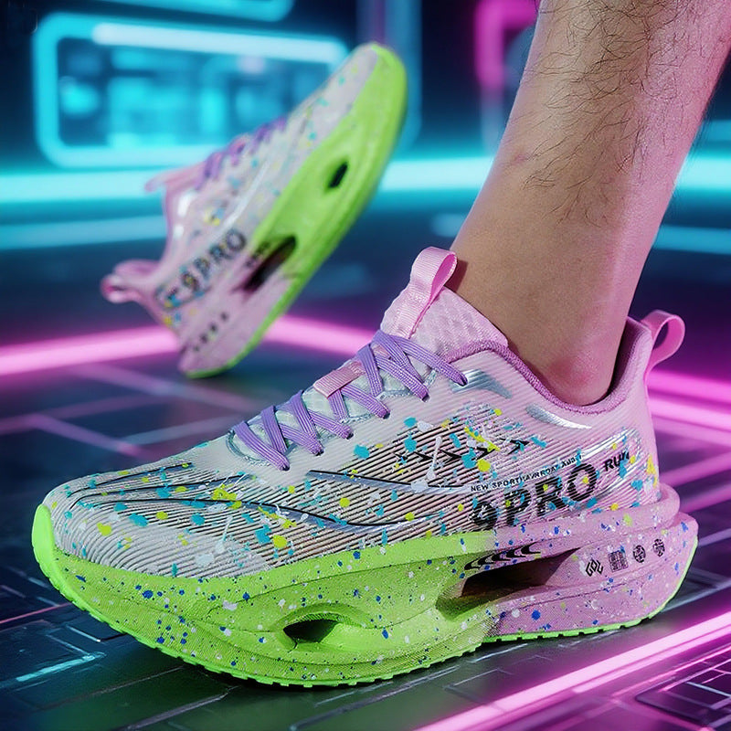 Damen Leuchtende Lauf-Sneaker mit atmungsaktivem Obermaterial und stoßdämpfender Sohle EB