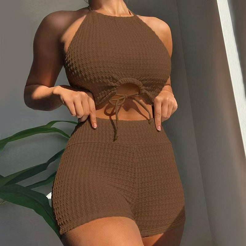 Damen Bikini-Set mit modischem Knotendesign und bequemem Höschen EB