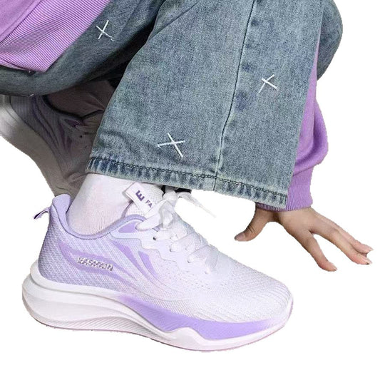Damen Modische Lauf-Sneakers mit atmungsaktiver Mesh-Oberfläche und dämpfender Sohle EB