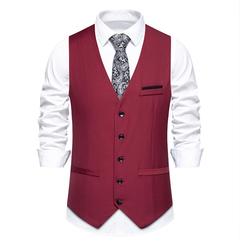 Herren elegante Anzugweste mit feiner Struktur und hochwertigem Material EB
